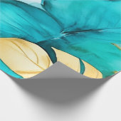 Subtiele gouden accenten Waterverf ontwerp Cadeaupapier (Hoek)