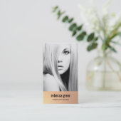 Subtiele gouden Glitter Model en Actrice Fotokaart Visitekaartje (Staand voorkant)