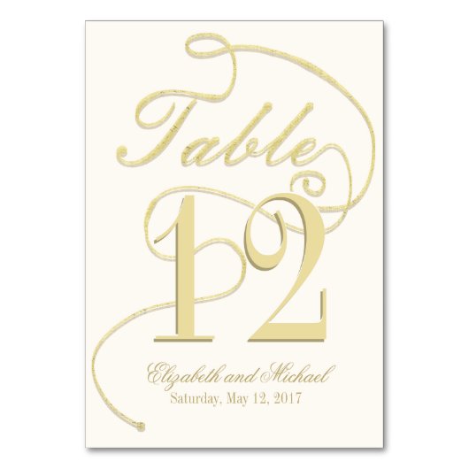 Subtiele Gouden Kalligrafie Glitter Kaart (Voorkant)