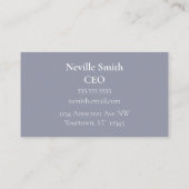 Subtiele grijze cheques met zwart Lijst Visitekaartje (Achterkant)