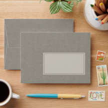 Subtiele grijze stof textuur envelop