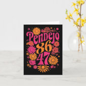 Subtiele Groovy Retro Pendejo Bloemen Anti-Trump 8 Kaart (Gele Bloem)