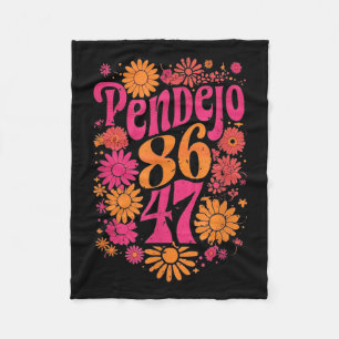 Subtiele Groovy Retro Pendejo Bloemen Anti-Trump Fleece Deken