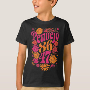 Subtiele Groovy Retro Pendejo Bloemen Anti-Trump T-shirt