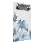 Subtiele Indigo Bloom – Zachte Elegantie van Kraal Mini Klembord (Schuin)