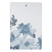 Subtiele Indigo Bloom – Zachte Elegantie van Kraal Mini Klembord (Achterkant)