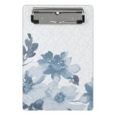 Subtiele Indigo Bloom – Zachte Elegantie van Kraal Mini Klembord (Voorkant)