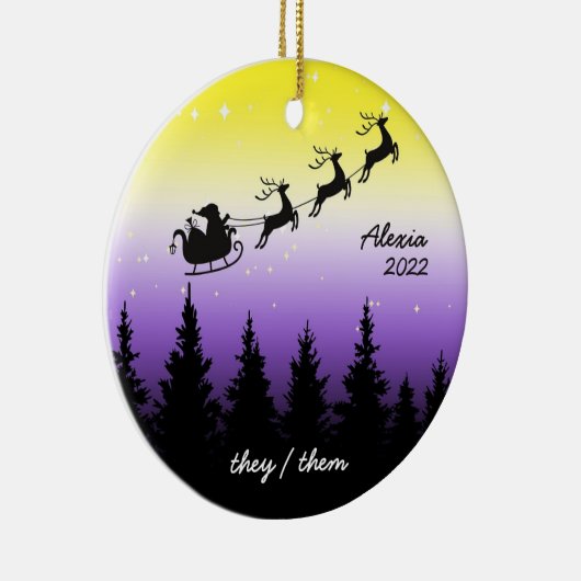 subtiele kerstfeestelijke trots keramisch ornament (Rechts)