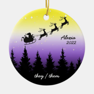 subtiele kerstfeestelijke trots keramisch ornament