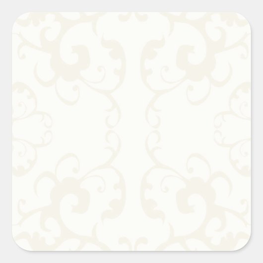 Subtiele klassieke vintage patroonprint - aanpasse vierkante sticker (Voorkant)