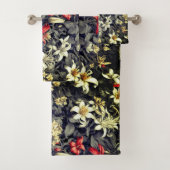 Subtiele kleur Wild Honeysuckle Print Bad Handdoek (Insitu)