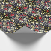 Subtiele kleur Wild Honeysuckle Print Cadeaupapier (Hoek)