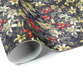 Subtiele kleur Wild Honeysuckle Print Cadeaupapier (Rol Hoek)