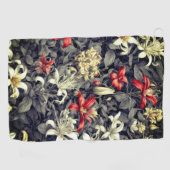 Subtiele kleur Wild Honeysuckle Print Golfhanddoek (Horizontaal)