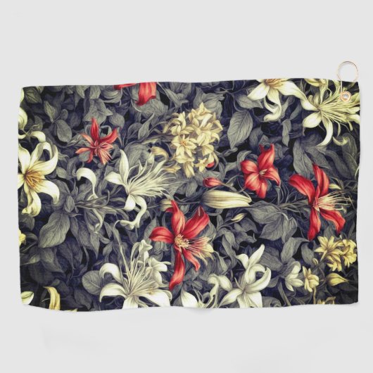 Subtiele kleur Wild Honeysuckle Print Golfhanddoek (Horizontaal)