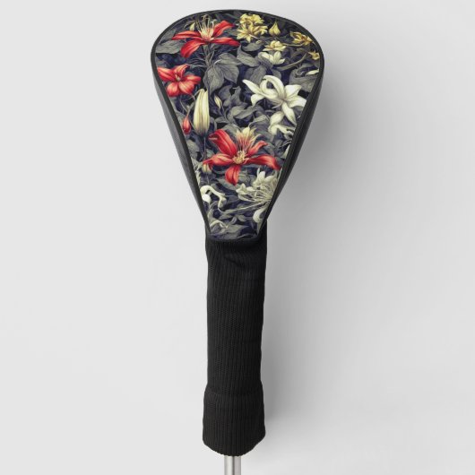 Subtiele kleur Wild Honeysuckle Print Golfheadcover (Voorkant)