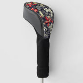Subtiele kleur Wild Honeysuckle Print Golfheadcover (Schuin)