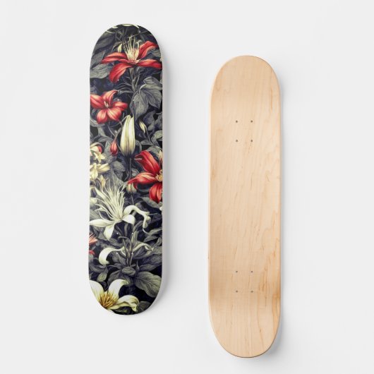 Subtiele kleur Wild Honeysuckle Print Persoonlijk Skateboard (Voorkant)