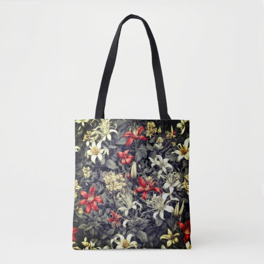 Subtiele kleur Wild Honeysuckle Print Tote Bag (Voorkant)