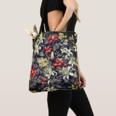 Subtiele kleur Wild Honeysuckle Print Tote Bag (Dichtbij)