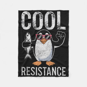 Subtiele koele weerstand Penguin Tarieven Protest Fleece Deken