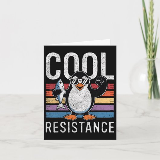 Subtiele koele weerstand Penguin Tarieven Protest  Kaart (Voorkant)