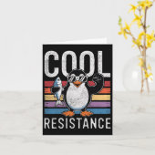 Subtiele koele weerstand Penguin Tarieven Protest  Kaart (Gele Bloem)