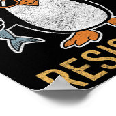Subtiele koele weerstand Penguin Tarieven Protest  Poster (Hoek)