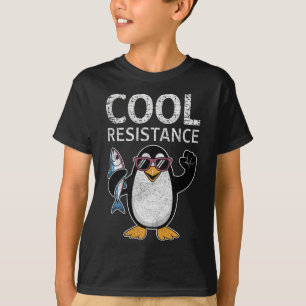 Subtiele koele weerstand Penguin Tarieven Protest  T-shirt