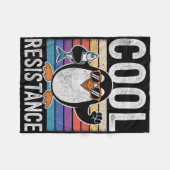 Subtiele Koele Weerstand Pinguïn Tarieven Protest Fleece Deken (Voorkant (Horizontaal))