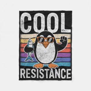 Subtiele Koele Weerstand Pinguïn Tarieven Protest  Fleece Deken