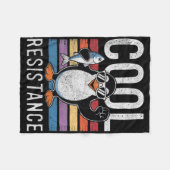 Subtiele Koele Weerstand Pinguïn Tarieven Protest Fleece Deken (Voorkant (Horizontaal))