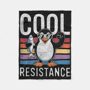 Subtiele Koele Weerstand Pinguïn Tarieven Protest Fleece Deken