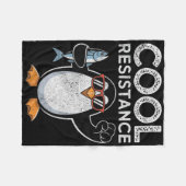 Subtiele Koele Weerstand Pinguïn Tarieven Protest Fleece Deken (Voorkant (Horizontaal))