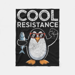 Subtiele Koele Weerstand Pinguïn Tarieven Protest Fleece Deken