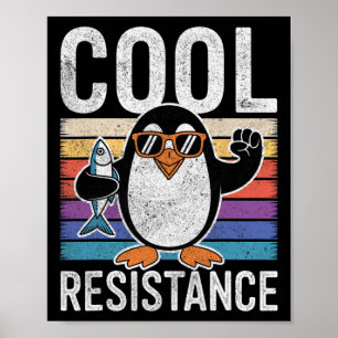 Subtiele Koele Weerstand Pinguïn Tarieven Protest Poster