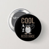 Subtiele koele weerstand pinguïn tarieven protest ronde button 5,7 cm (Voorkant /achterkant)