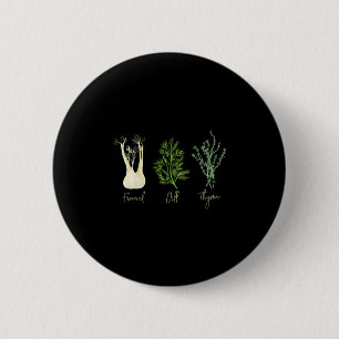 Subtiele Kruiden Venkel Dille Tijm Anti Trump Shir Ronde Button 5,7 Cm
