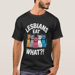 Subtiele Lesbische Trots Kat Lesbiennes Eten Wat T-shirt
