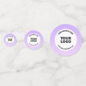 Subtiele lichte Paarse Ombre & uw zakelijke Logo Confetti (Achterkanten)