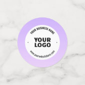 Subtiele lichte Paarse Ombre & uw zakelijke Logo Confetti (Kleine voorkant)