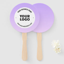 Subtiele lichte Paarse Ombre & uw zakelijke Logo Handwaaier