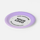 Subtiele lichte Paarse Ombre & uw zakelijke Logo Papieren Bordje (Gekanteld)