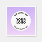 Subtiele lichte Paarse Ombre & uw zakelijke Logo Servet (Voorkant)