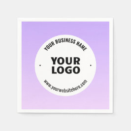Subtiele lichte Paarse Ombre & uw zakelijke Logo Servet