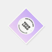 Subtiele lichte Paarse Ombre & uw zakelijke Logo Servet (Hoek)