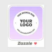 Subtiele lichte Paarse Ombre & uw zakelijke Logo Sticker (Vel)