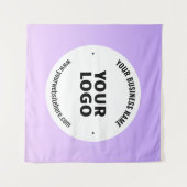 Subtiele lichte Paarse Ombre & uw zakelijke Logo Wandkleed (Voorkant (horizontaal))