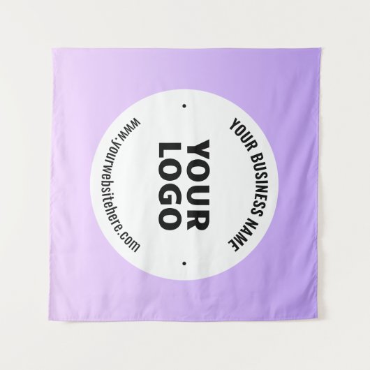 Subtiele lichte Paarse Ombre & uw zakelijke Logo Wandkleed (Voorkant (horizontaal))