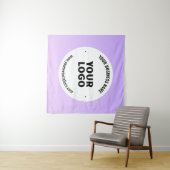 Subtiele lichte Paarse Ombre & uw zakelijke Logo Wandkleed (In Situ (horizontaal))